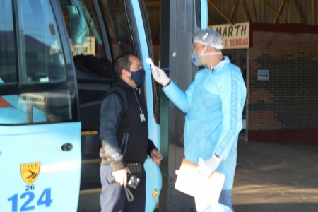 Barreira sanitária na rodoviária já está em funcionamento