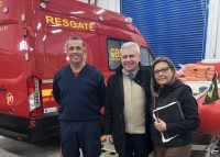 Sargento do Corpo de Bombeiros realizou reunião com o  Prefeito Zelmute e a Secretária de Turismo Simone Leite