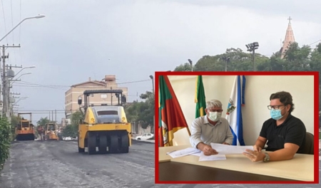 Prefeito Rudinei Härter encaminha documentação para asfaltamento da Avenida Marechal Floriano Peixoto